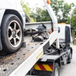 Towing truck parked at TJC Auto and Tyre Makhado branch